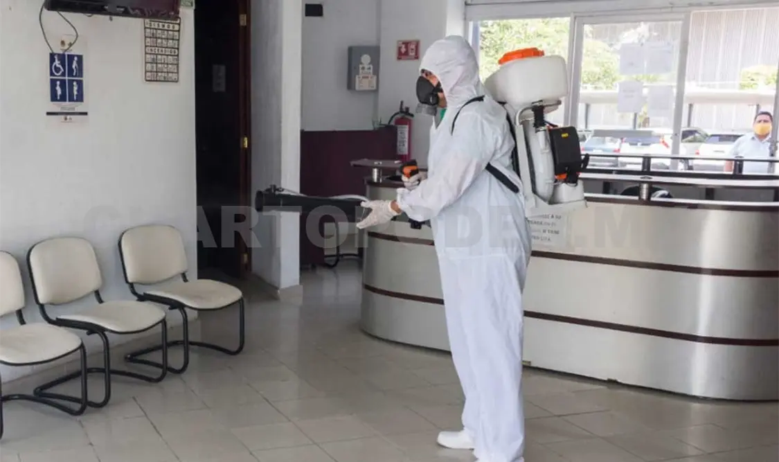 Se realizan protocolos de seguridad sanitaria en juzgados de Tapachula. CP