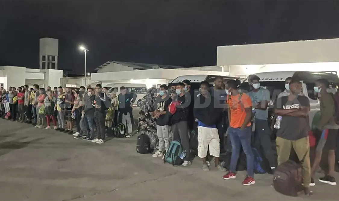 Aseguran a 84 migrantes trasladados en 6 vehículos