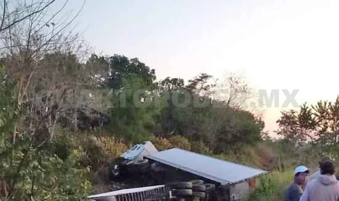Chofer dormita y se sale del camino