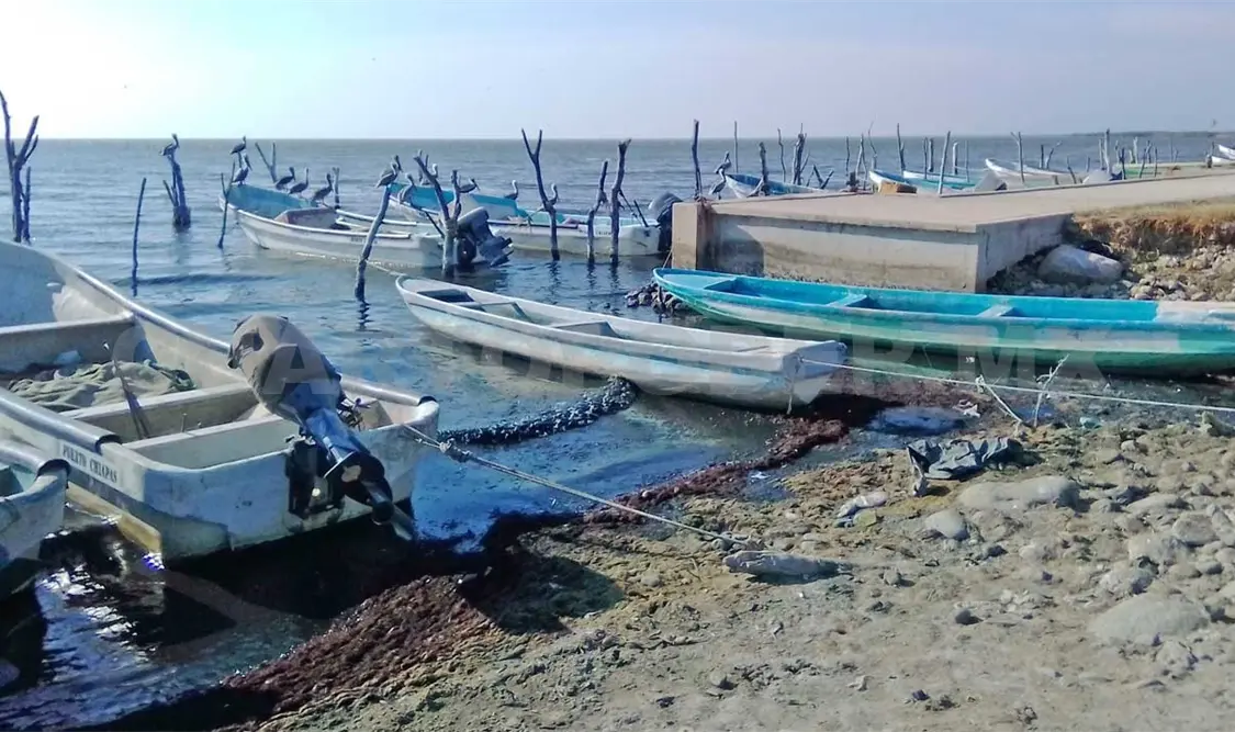 Al menos cinco lanchas, propiedad de pescadores de Paredón, fueron arrastradas hacia el mar. Noel Vázquez / CP
