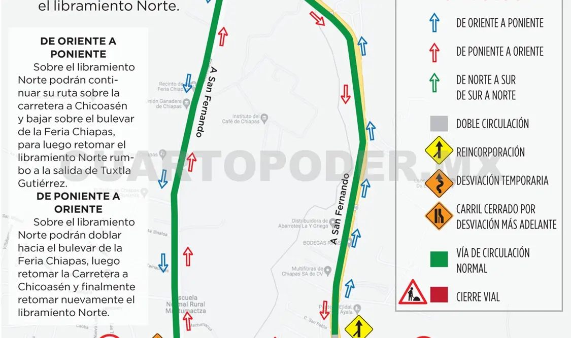 Anuncian próxima desviación vehicular por obra
