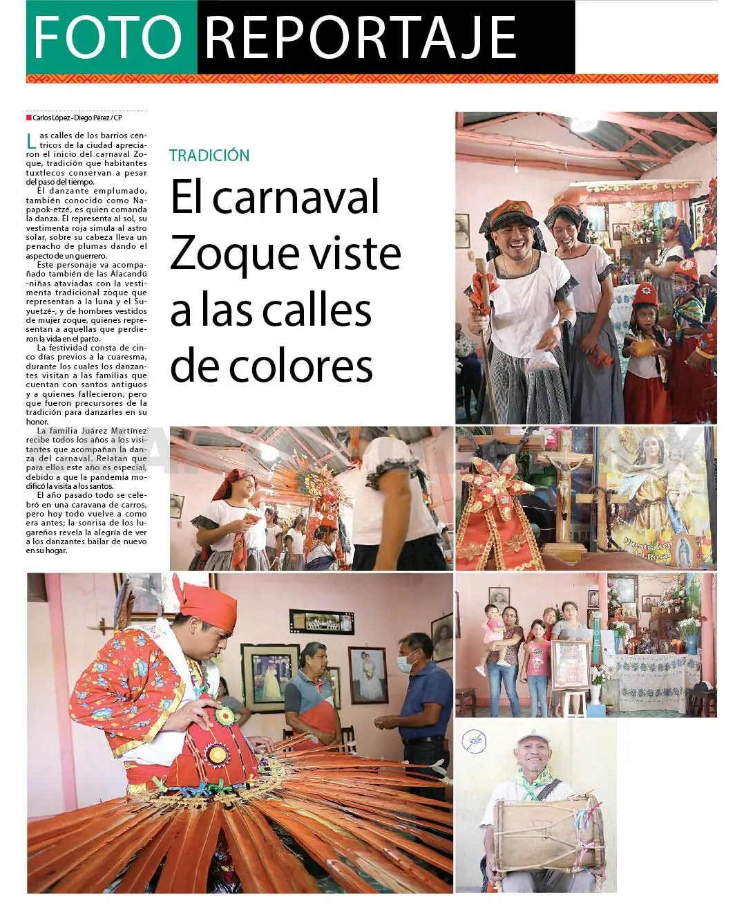 El carnaval Zoque viste a las calles de colores