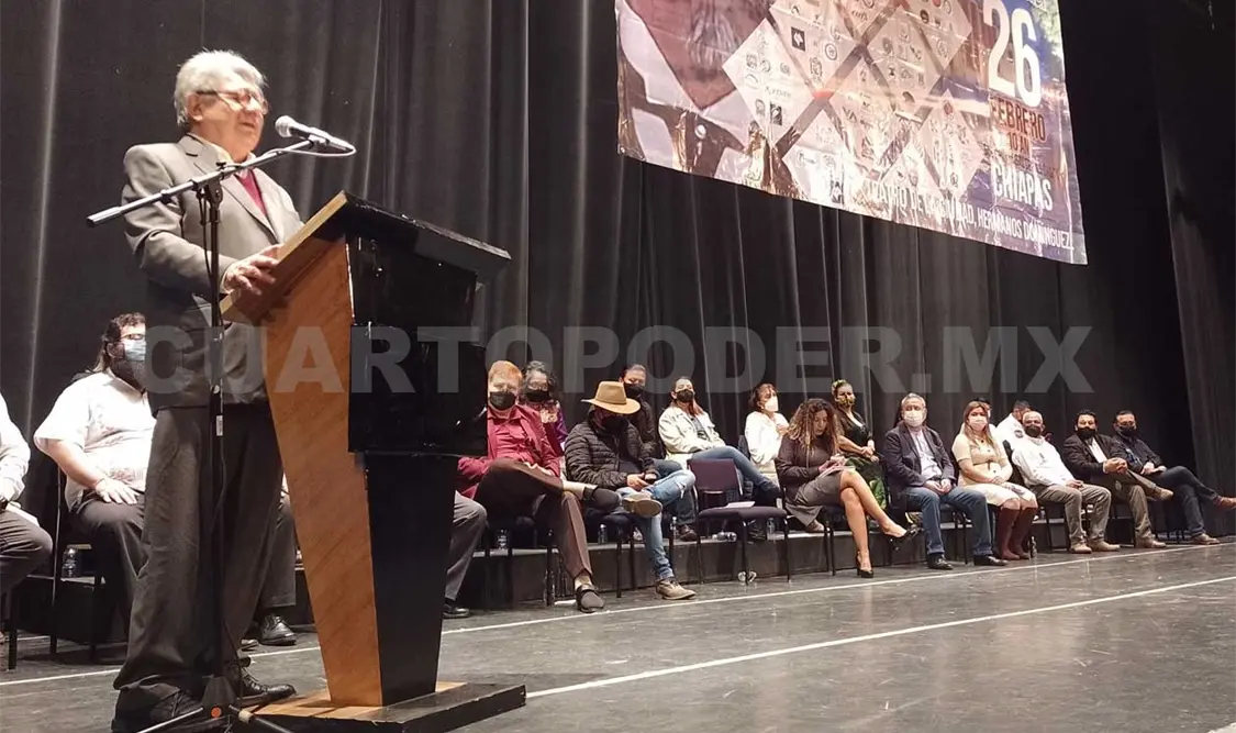 Este encuentro se realizó en el Teatro de la Ciudad “Hermanos Domínguez”, con la presencia de autoridades federales, estatales y locales. Manuel Martínez / CP