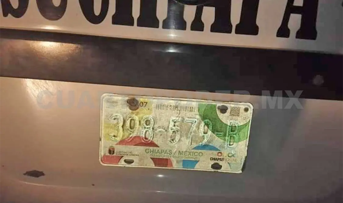 La unidad responsable fue plenamente identificada, con placas de circulación 398-579-B. CP