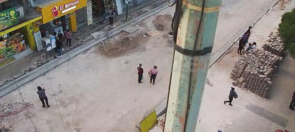 En la imagen se puede observar que algunos edificios fueron evacuados. CP