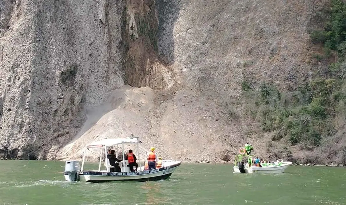 Pueden ocurrir más deslaves en el Cañón del Sumidero