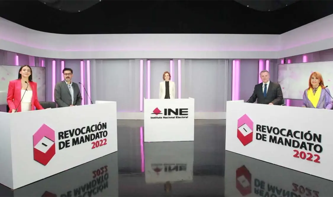 El Primer Foro Nacional sobre Revocación de Mandato, organizado por el Instituto Nacional Electoral. Cortesía