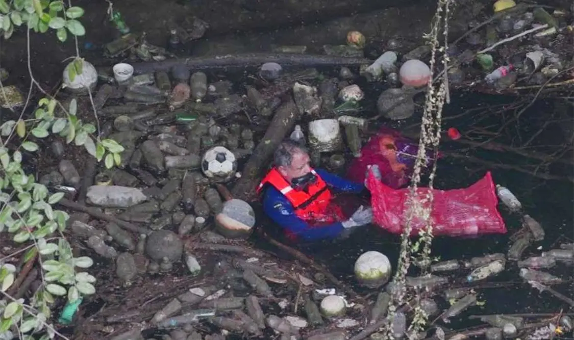 Buena parte de los cenotes en Yucatán están contaminados con agroquímicos, desechos de granjas, entre otros. Cortesía