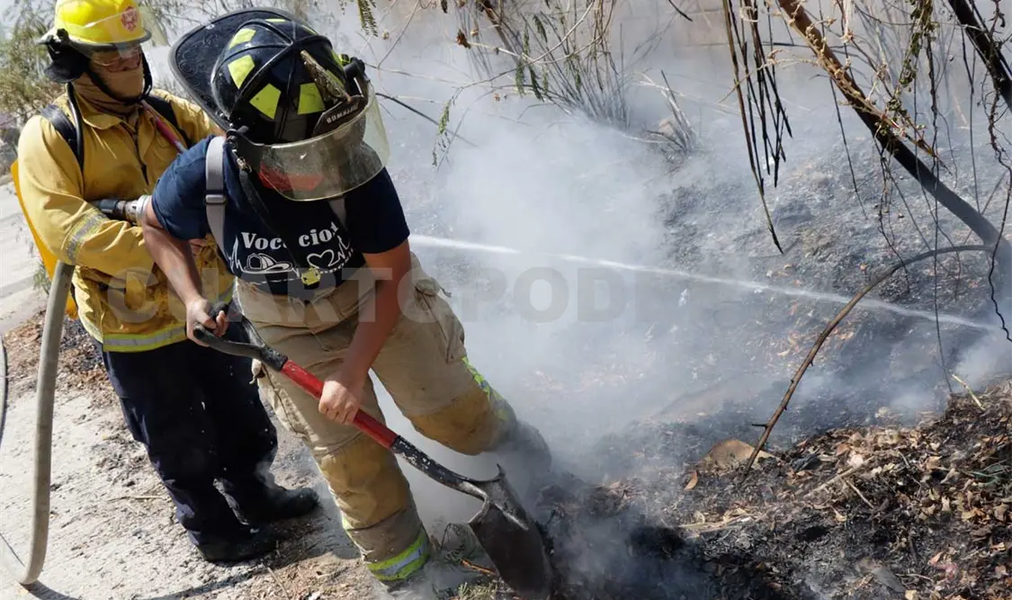 Los brigadistas combaten los incendios forestales; actualmente en la entidad van en aumento. Diego Pérez / CP
