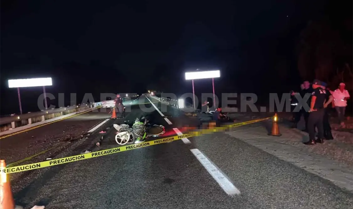 Accidente de motos deja a persona fallecida
