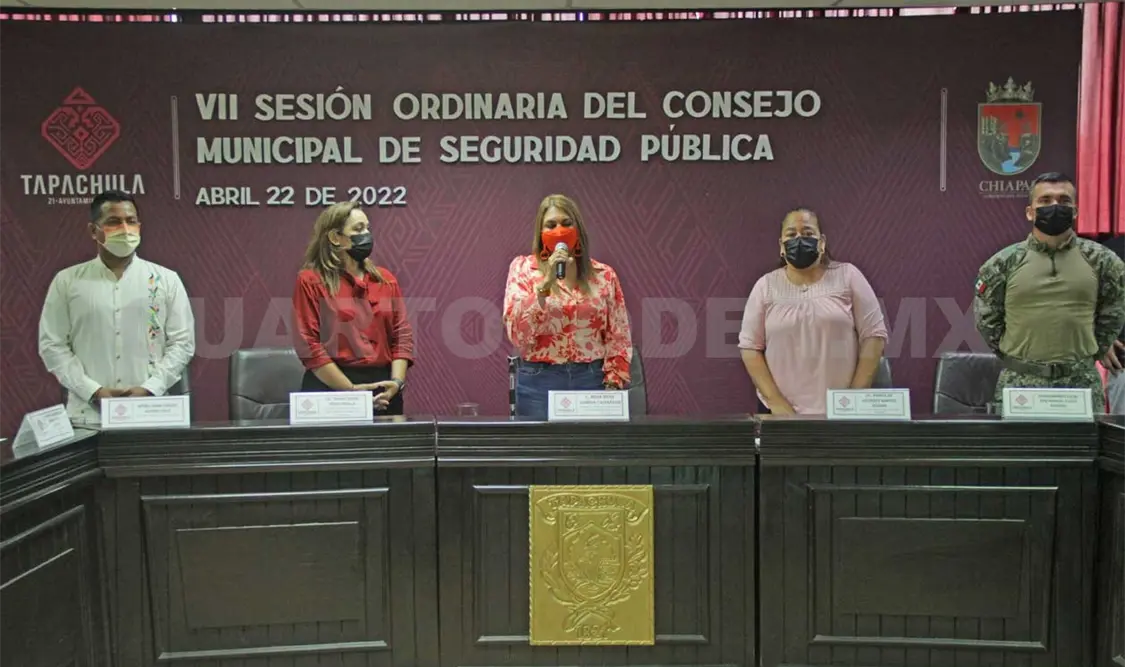 La alcaldesa Urbina Castañeda encabezó la VII Sesión Ordinaria del Consejo Municipal de Seguridad Pública. CP