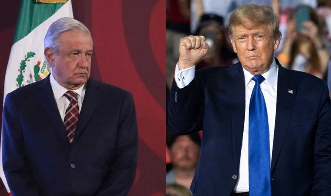 El presidente Andrés Manuel López Obrador aseguró que el ex mandatario estadounidense Donald Trump le “cae muy bien”. Cortesía