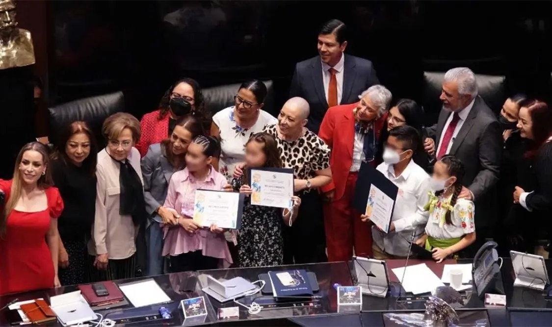 Menores de varios estados del país subieron a la máxima tribuna de la Cámara Alta para exponer su visión del país. Cortesía