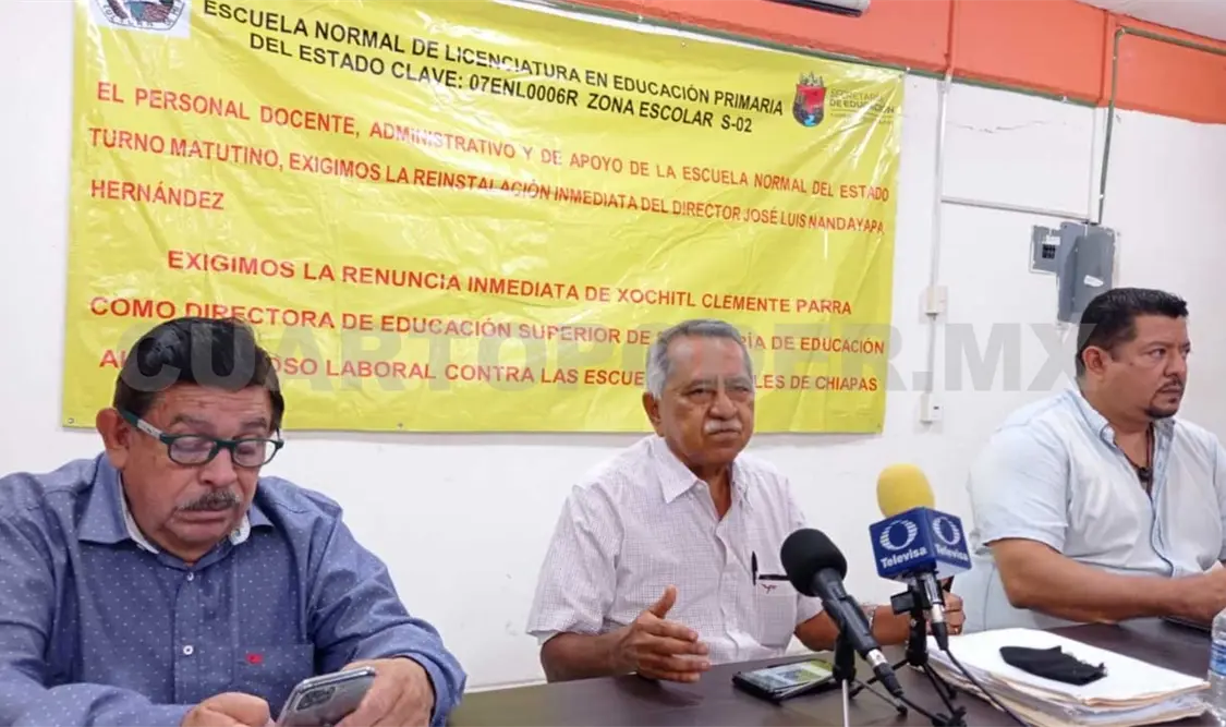 Los maestros de la escuela buscarán llevar sus demandas ante la Federación. CP