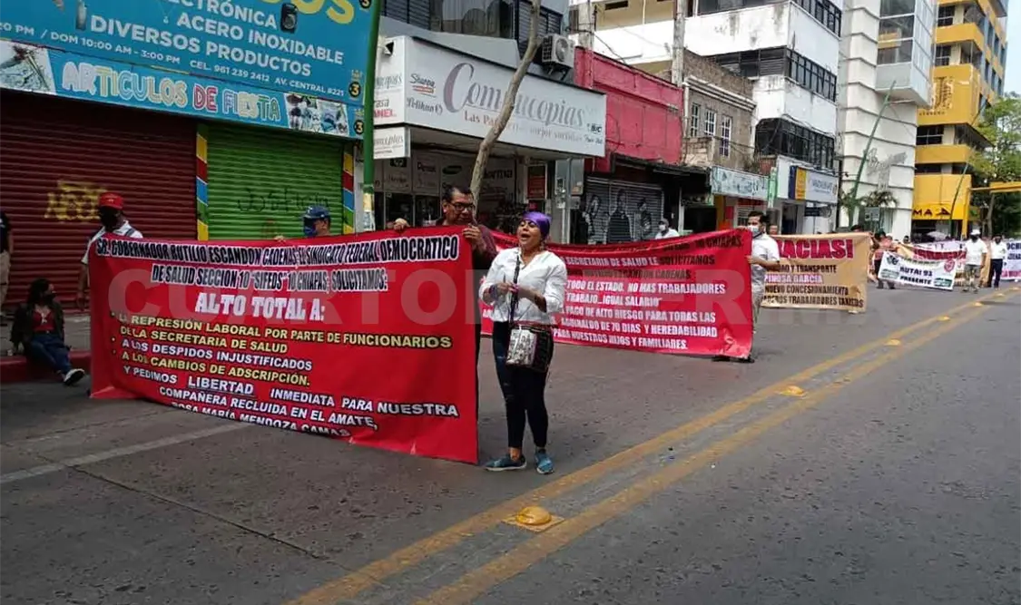 Manifestación pacífica en el Día del Trabajo