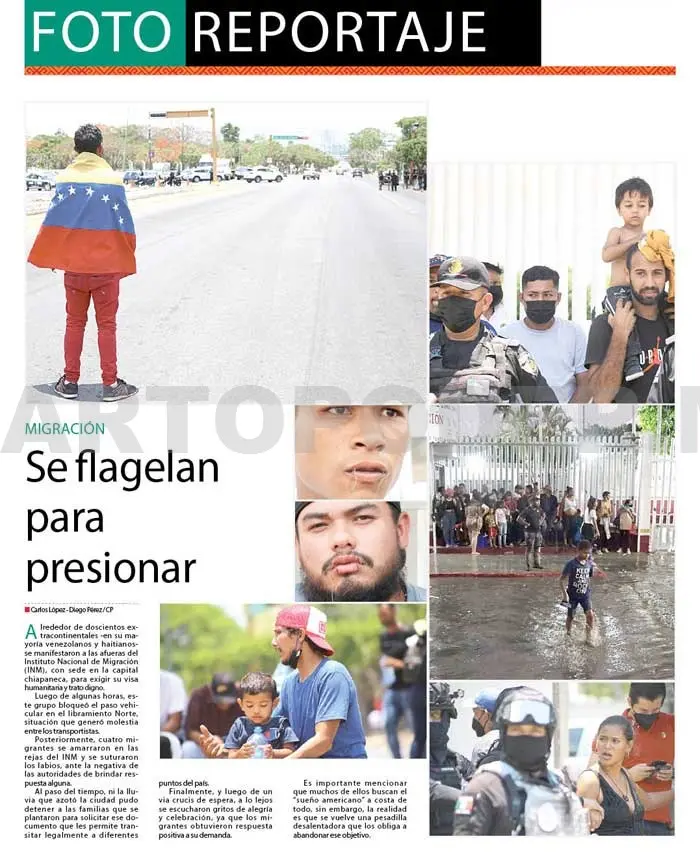 Se flagelan para presionar