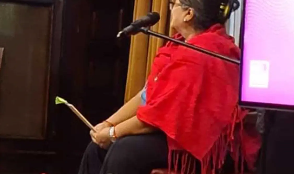 La poeta Chary Gumeta, organizadora de este festival. Cortesía