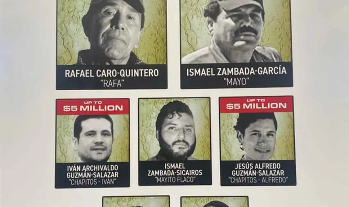 DEA ofrece recompensas por líderes criminales