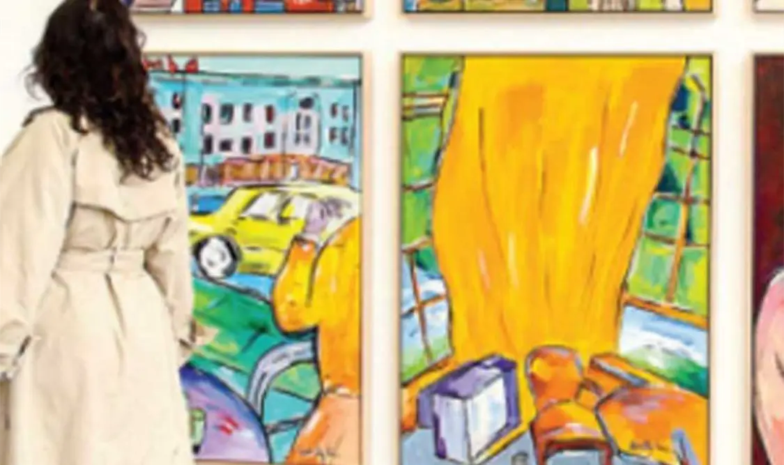Las pinturas expuestas se realizaron a partir de dibujos hechos por Bob Dylan durante sus giras por Europa y EU entre 1989 y 1991. Cortesía