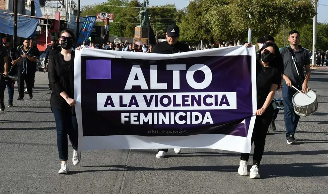 Las mujeres se manifestaron en el municipio de Guasave para exigir justicia por Martha Angélica. Cortesía