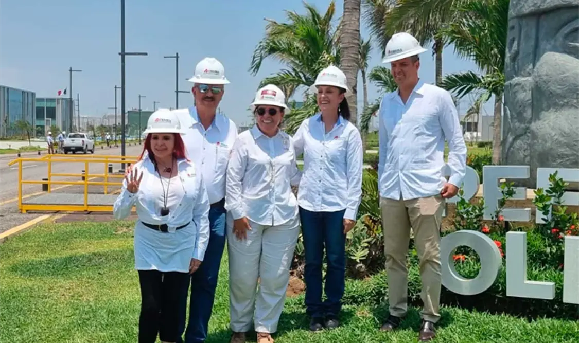 Invitaron a Sheinbaum y a Murat a conocer la refinería de Dos Bocas, en Tabasco. Cortesía