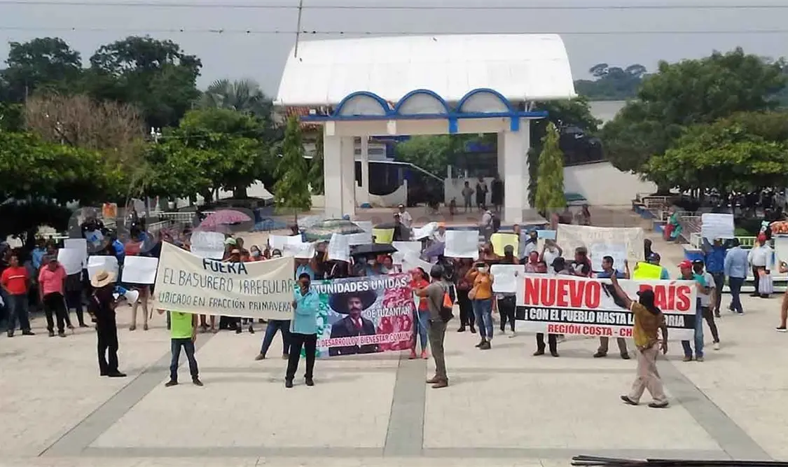 Protesta en Tuzantán por contaminación del basurero