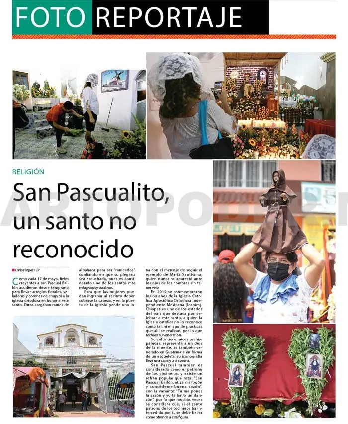 San Pascualito, un santo no reconocido