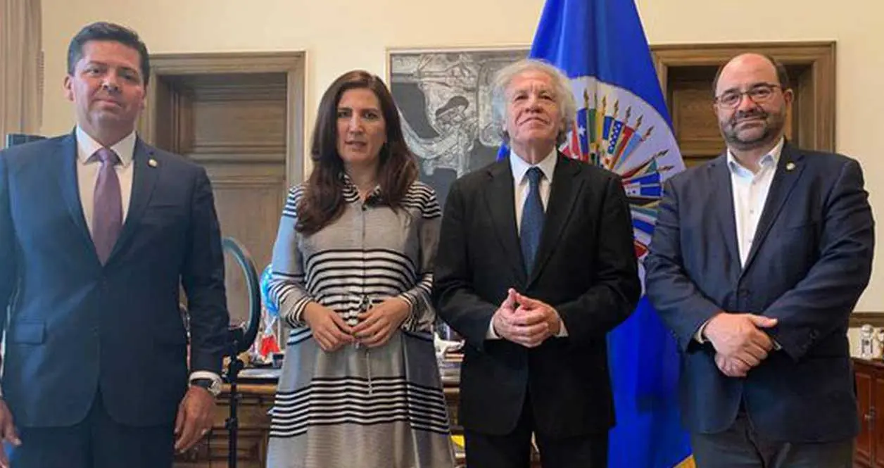 Legisladores de la oposición entregan al secretario general de la OEA, Luis Almagro, pruebas de esta doble estrategia. Cortesía