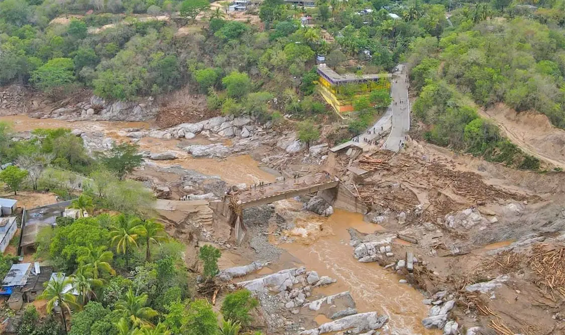 Este martes se empezaron a ver los daños dejados por el paso del meteoro, que por la tarde del martes ya era „baja remanente”. Cortesía