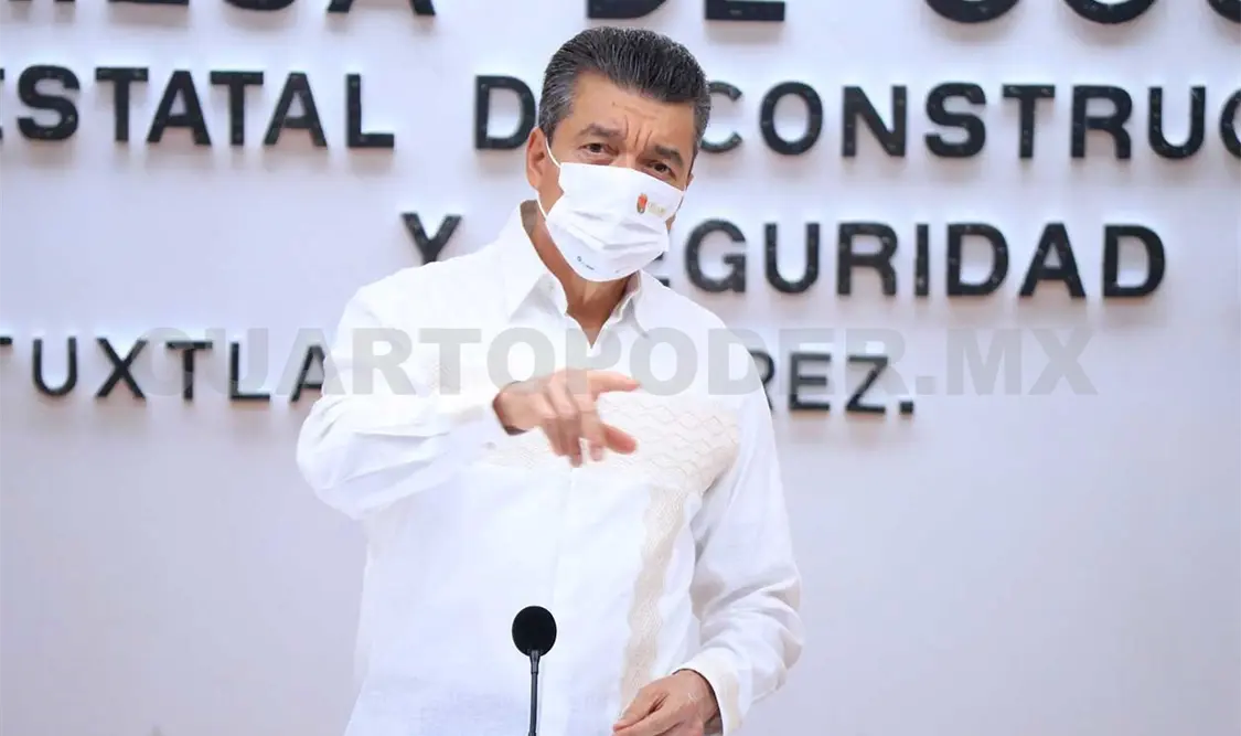 El gobernador Rutilio Escandón Cadenas informó que la depresión tropical Agatha seguirá provocando intensas lluvias. CP