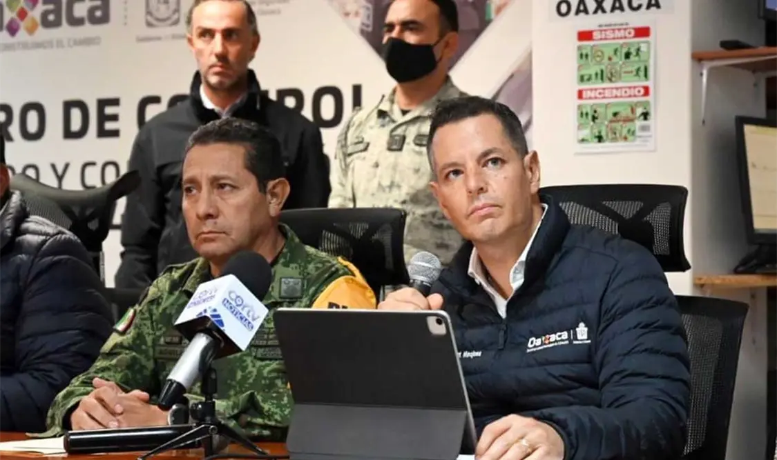 El gobernador de Oaxaca, Alejandro Murat Hinojosa, adelantó que solicitarán la declaratoria de emergencia para 26 municipios. Cortesía