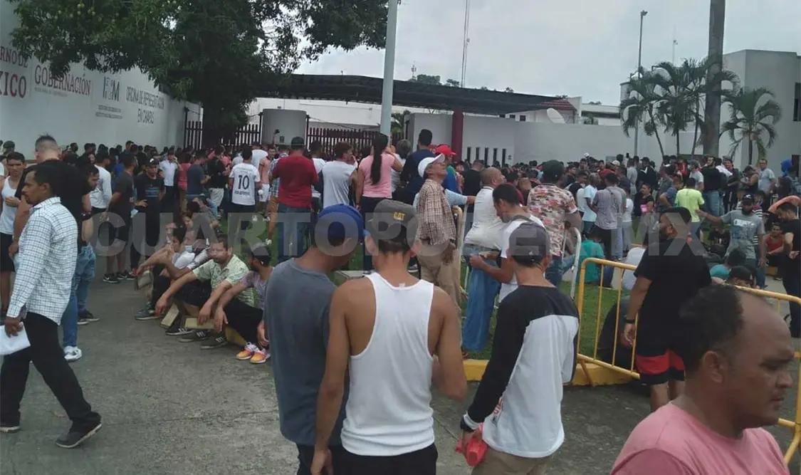 En Tapachula se encuentran concentrados miles de migrantes que mediante manifestaciones exigen continuar su camino. Víctor Sánchez / CP