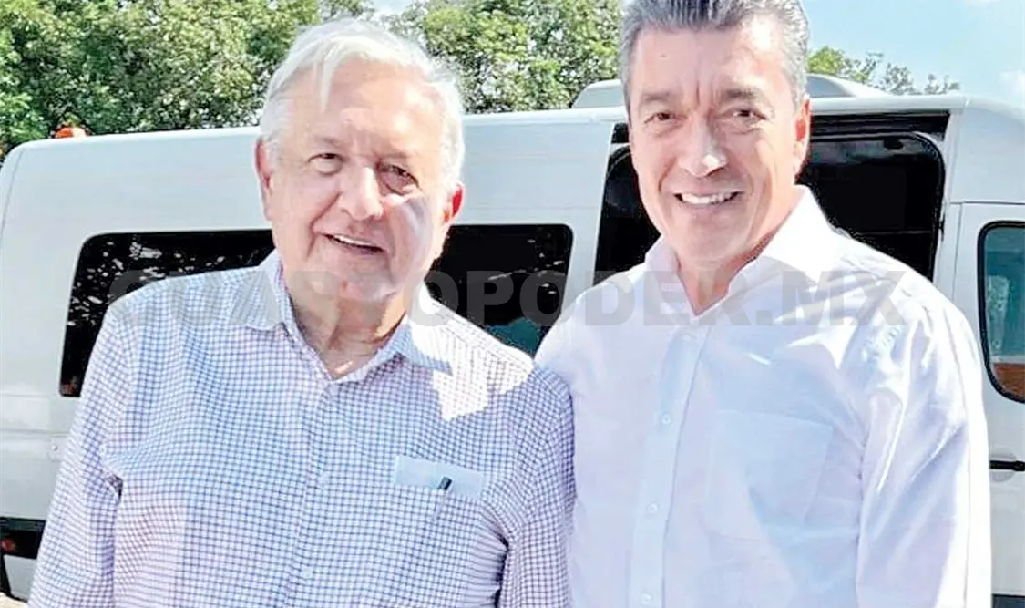 Verifican AMLO y REC trabajos del Tren Maya