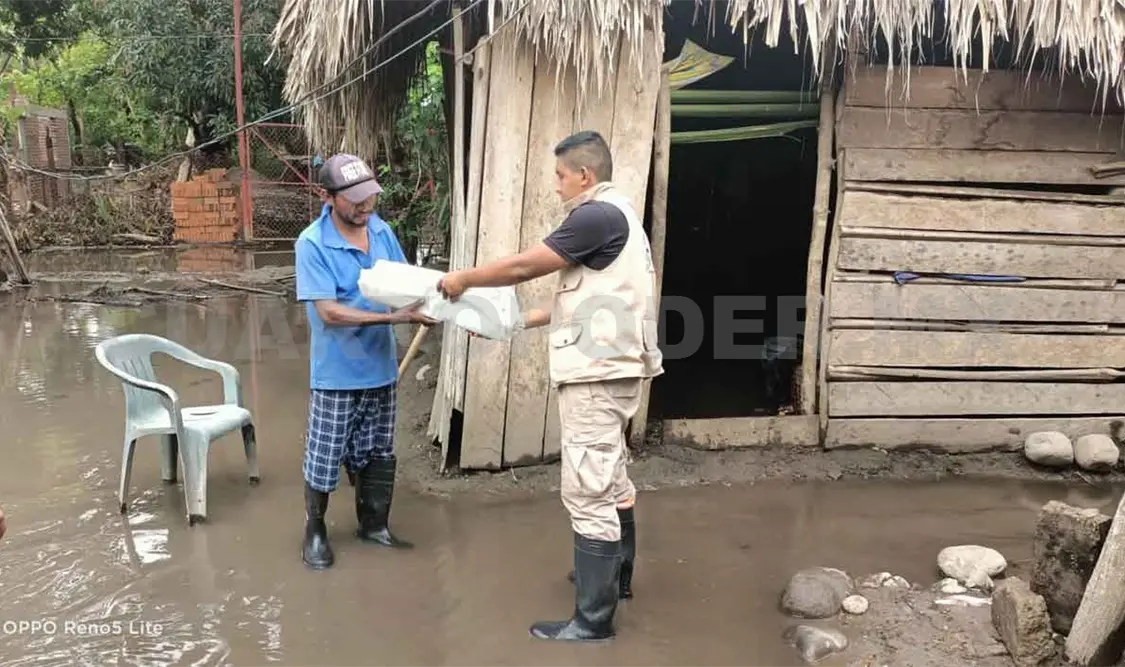 Lluvias causan daños en la zona baja