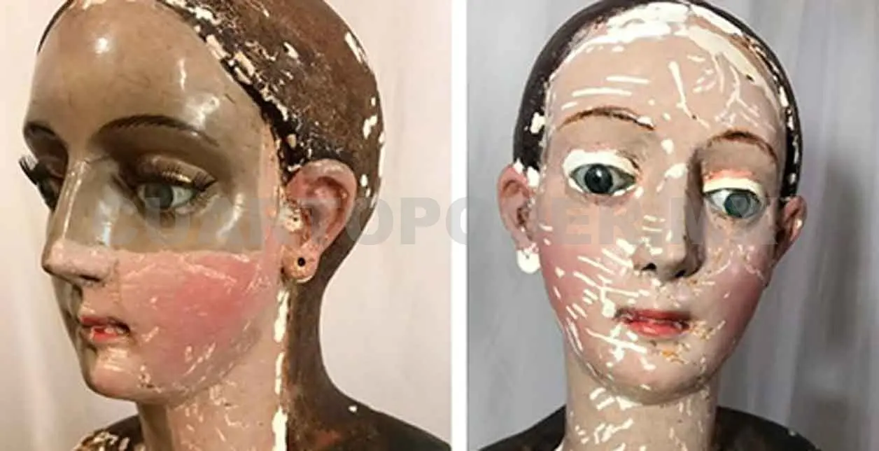Detallan labor de restauración en la Virgen “La Gordita”