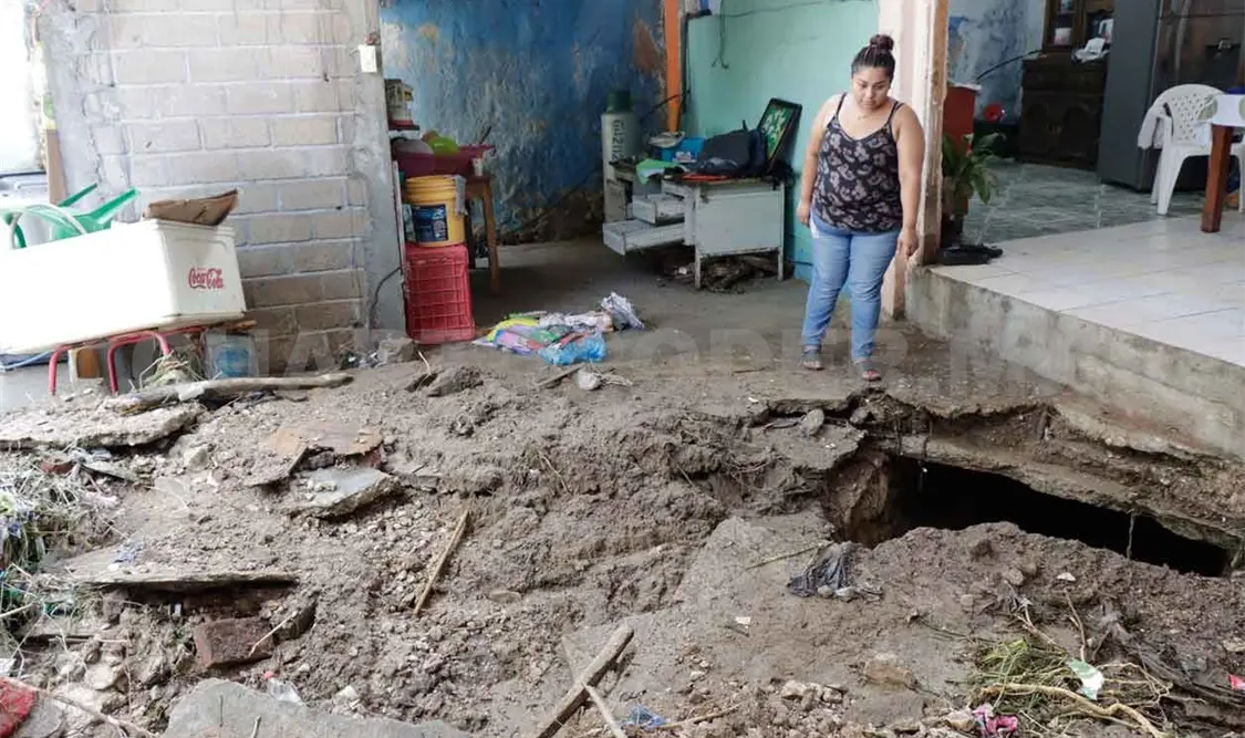 Piden ayuda por casa afectada en Patria Nueva
