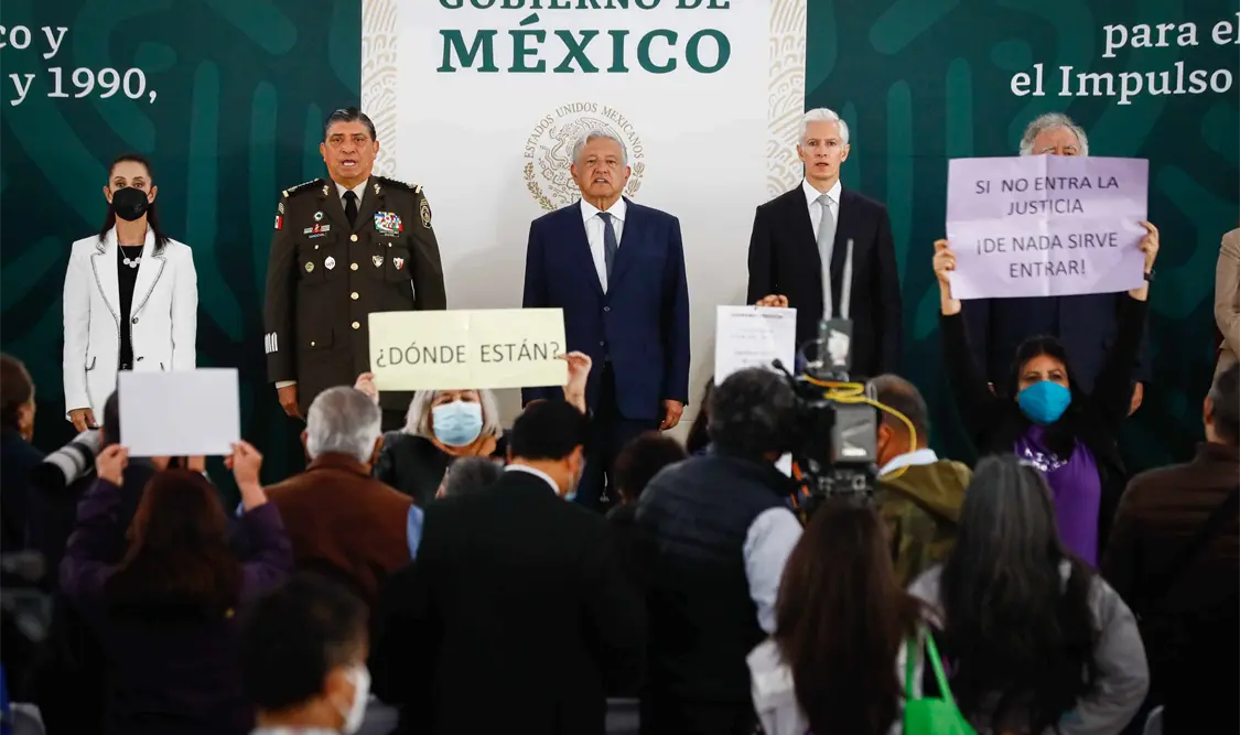 Entre protestas de familiares de desaparecidos, AMLO pone en marcha comisión de la verdad por Guerra Sucia. Cortesía