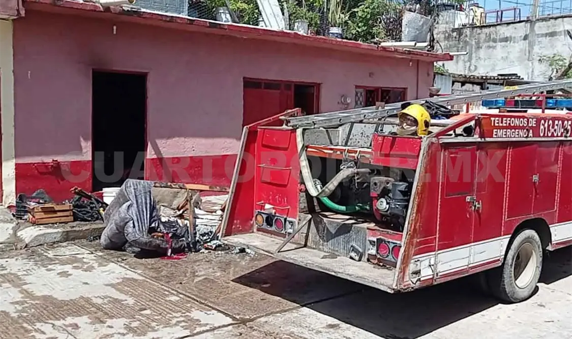 Se incendia casa y termina con múltiples daños