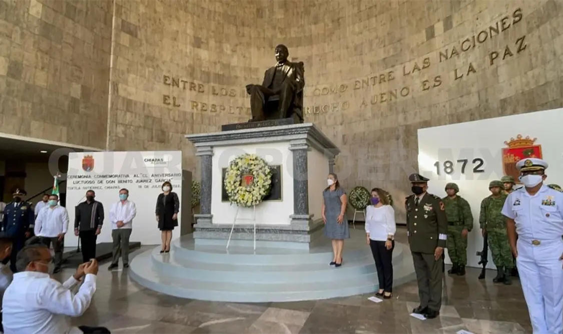 Conmemoran 150 aniversario luctuoso de Benito Juárez