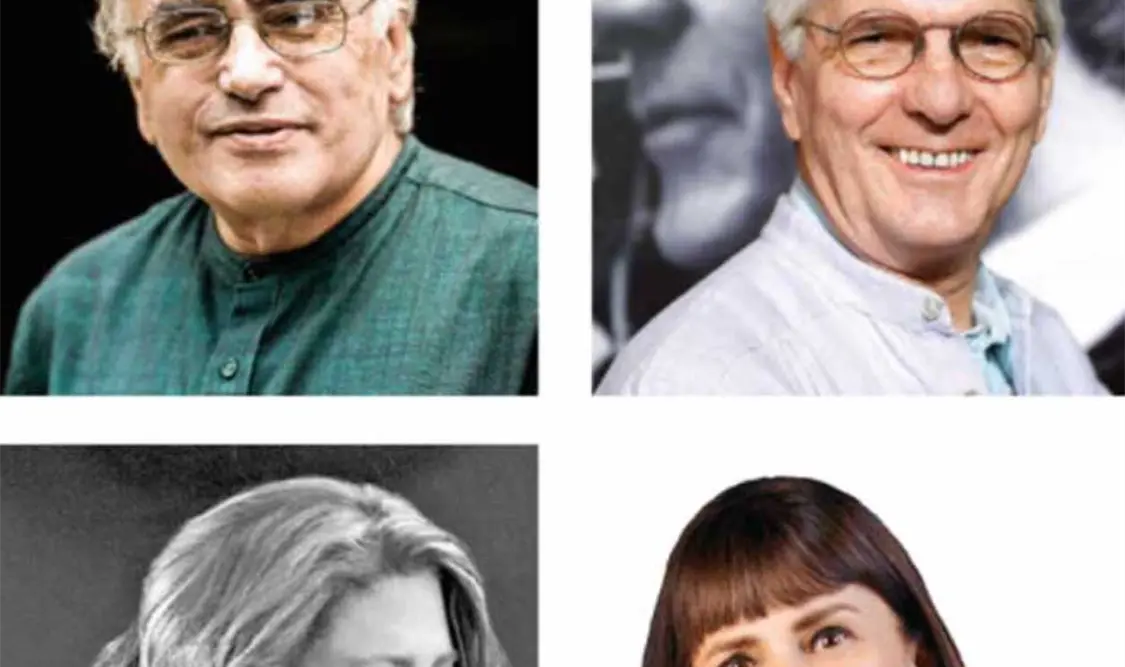 Los homenajeados Edison Quintana y Mario Lavista, la compositora Gabriela Ortiz y la creadora del encuentro, Marisa Canales. Cortesía