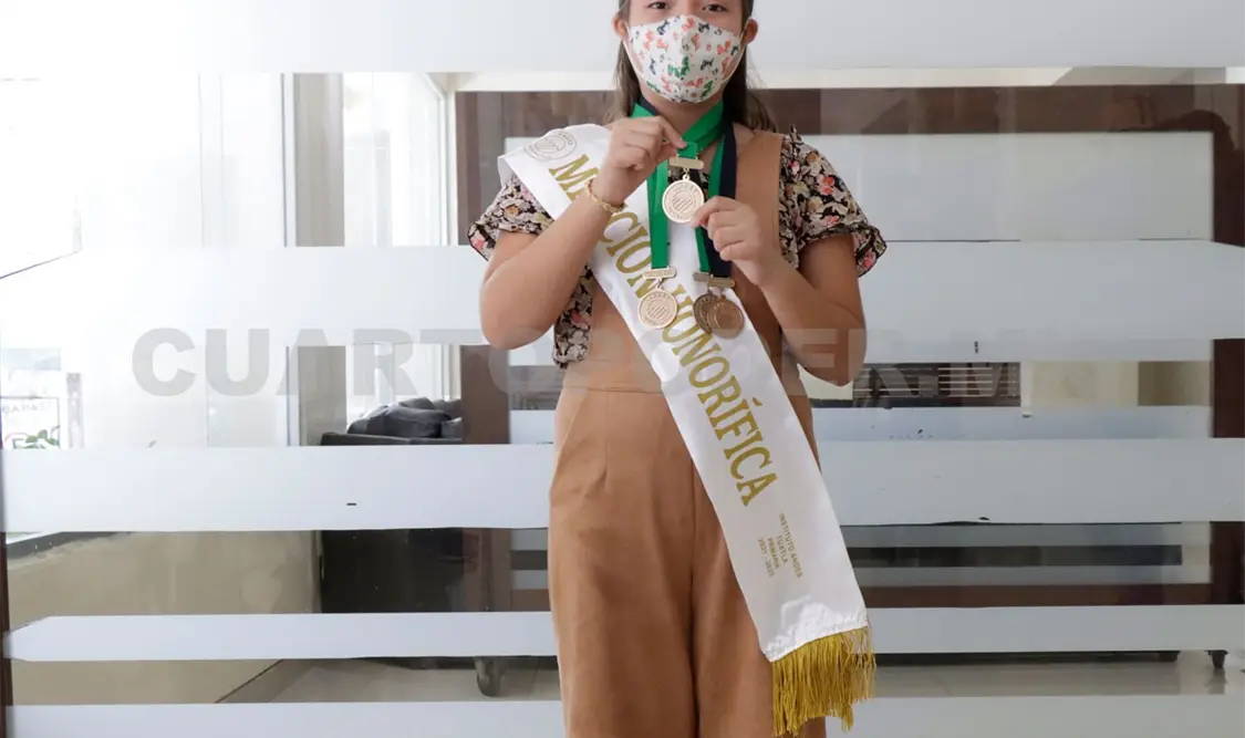 Nueve años de edad y avanza a lo grande: Michelle Arellano