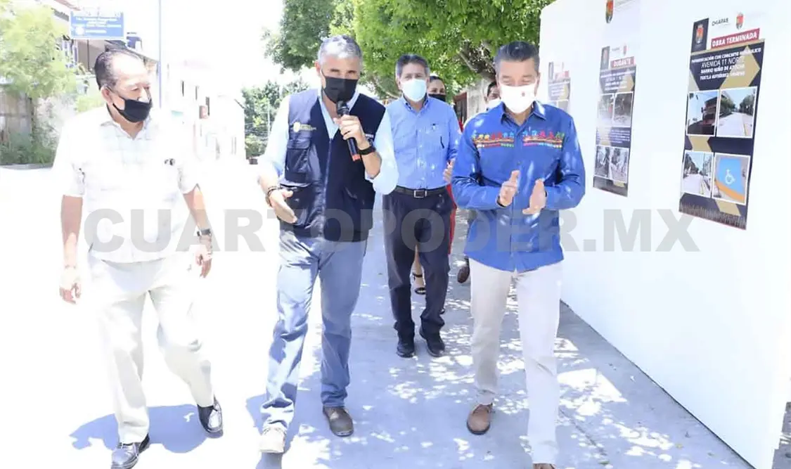 Rutilio Escandón inaugura pavimentación de calles