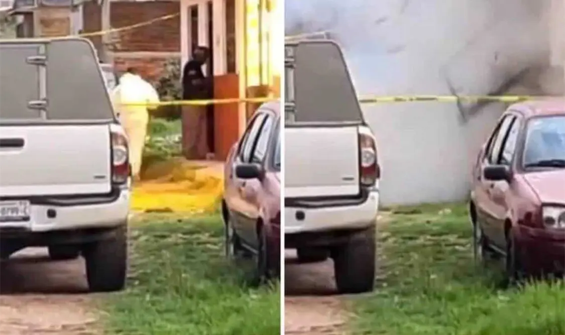 Los oficiales municipales entraron a la vivienda antes de la detonación. Cortesía