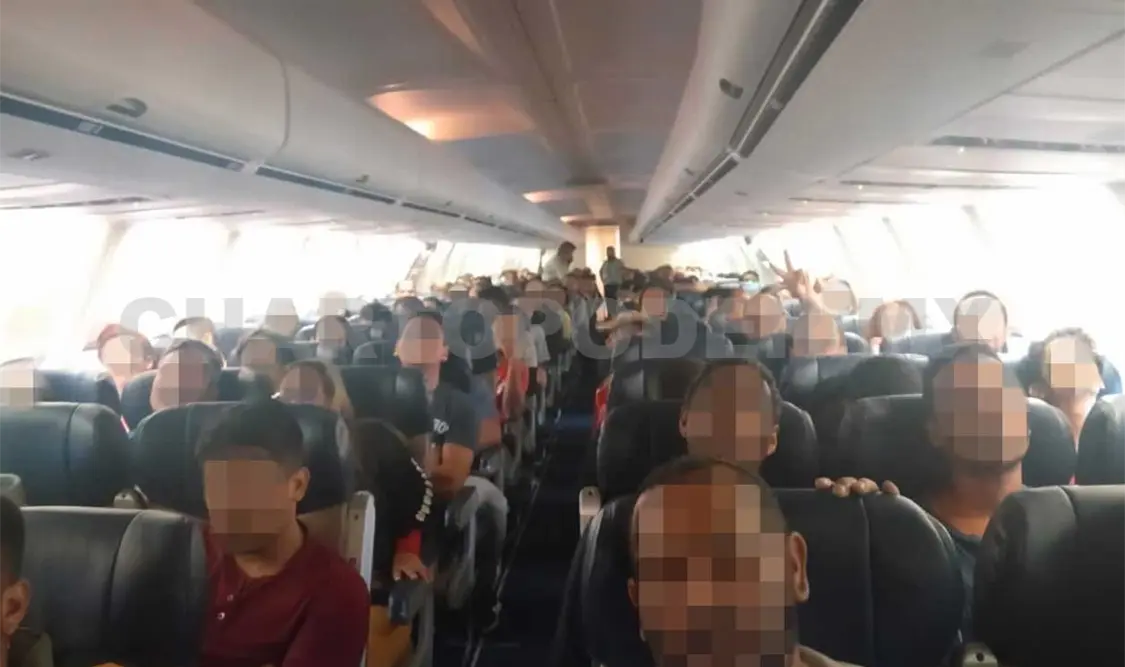 Fueron trasladados al Aeropuerto Internacional de Tapachula para el retorno seguro a su país de origen. Ramón García / CP