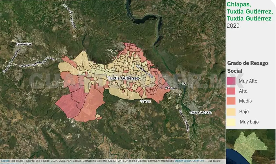 El 52.1 % de la población en rezago social urbano