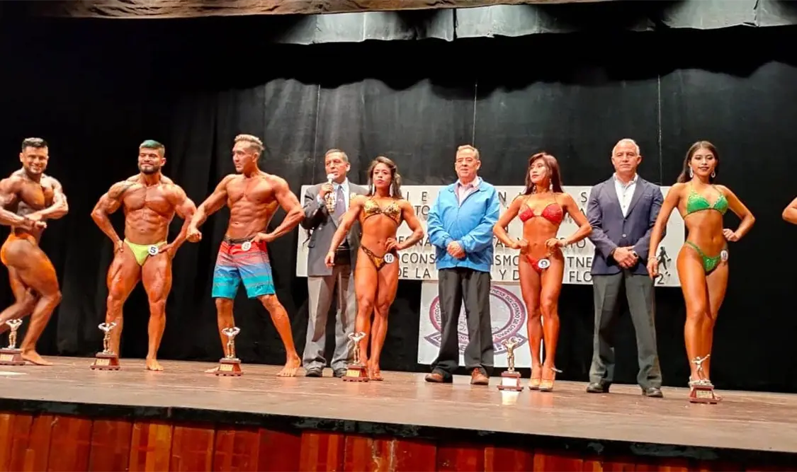 Acciones del 12º Campeonato Estatal de Fisicoconstructivismo y Fitness Expoferia Internacional de la Marimba y de las Flores Comitán 2022. Cortesía
