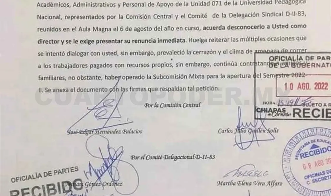 Desconocen a director de Universidad Pedagógica
