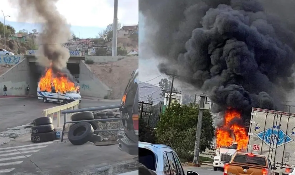 El presidente López Obrador minimizó los bloqueos carreteros y quema de vehículos que se registraron este fin de semana. Cortesía