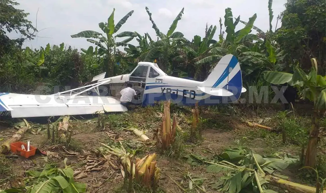 Avioneta aterriza de emergencia por falla