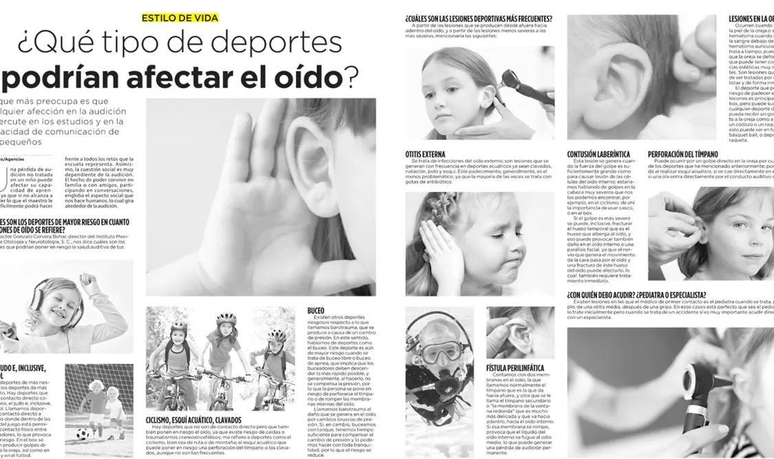 ¿Qué tipo de deportes podrían afectar el oído?